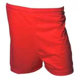 Precision Childrens/Kids Micro-Stripe Football Shorts (S) (Red)