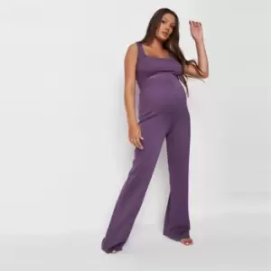 Missguided Maternity Knitted Wide Leg - Purple