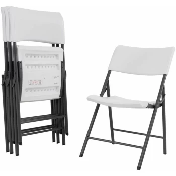 Lifetime - Folding Chair - 4 Pk (Light Commercial) - White Granite