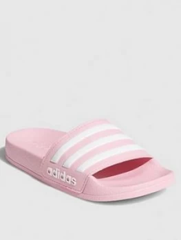 adidas Adilette Shower Sliders - Pink, Size 2