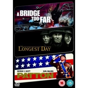3 Film Collection: Longest Day + A Bridge Too Far + Patton DVD