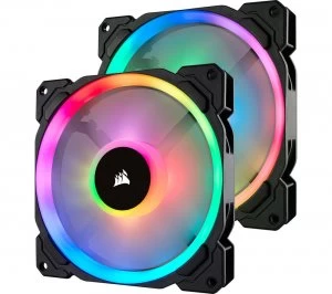 CORSAIR LL140 140 mm Case Fan with Lighting Node PRO - RGB LED, Twin Pack