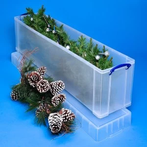 Really Useful 77L Christmas Tree Box - Clear