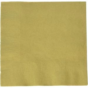 Amscan International Lunch Napkins Gold Pack of 50