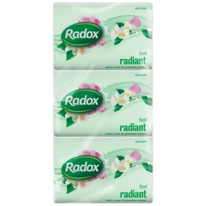 Radox Feel Radiant Rose and Jasmine Soap - 3 Pack
