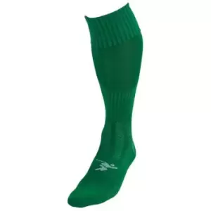 Precision Childrens/Kids Pro Plain Football Socks (12 UK Child-2 UK) (Emerald Green)