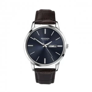 Sekonda Navy And Brown Classical Watch - 1662 - multicoloured