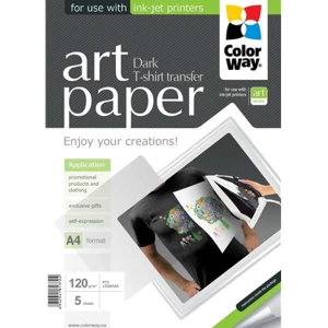 ColorWay Art T-Shirt transfer Paper Dark 120g/m² A4 5 Sheets