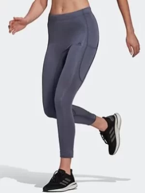 adidas Fastimpact Shiny Running 7/8 Tights, Grey Size M Women