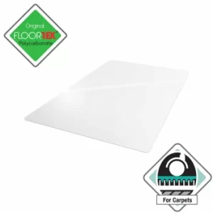 Cleartex Ultimat Chair Mat for Low and Medium Pile Carpet Rectangular 119 x 75cm, Clear