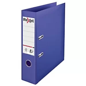 Rexel No. 1 Lever Arch File Polypropylene A4 75mm Violet, Purple Pack of 10