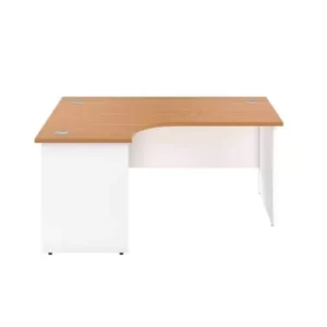 1800 X 1200 Panel Left Hand Radial Desk Nova Oak-White