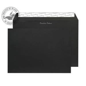 Blake Creative Colour C4 120gm2 Peel and Seal Wallet Envelopes Jet