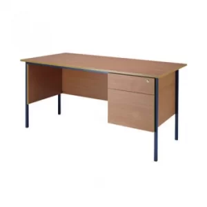 Serrion Rectangular 2 Drawer Pedestal Desk 1500x750x730mm Beech KF838375