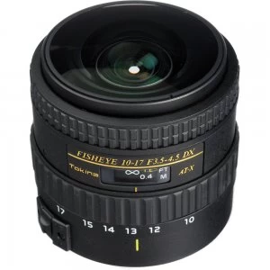 Tokina AT-X 107 AF DX Fisheye AF 10-17mm f/3.5-4.5 Lens For Canon Mount - No Hood Edition