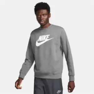 Nike Sportswear Club Fleece Mens Graphic Crew - Grey