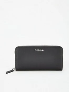 Calvin Klein Zip-Around Large Purse - Black