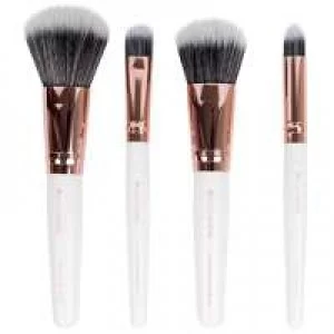 Brushworks Accessories White and Gold Travel Makeup Brush Set