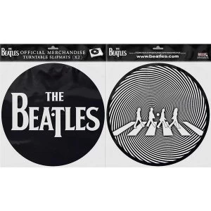 The Beatles - Drop T Logo & Crossing Silhouette Turntable Slipmat Set