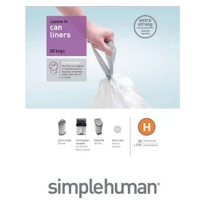 Simplehuman 30L Size H Bin Liners - Pack of 20