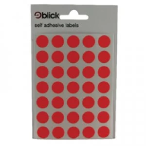 Blick Red Coloured Labels in Bags Round 13mm Pack of 2800 RS004554