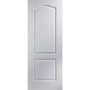 2 Panel Arched Primed Woodgrain Internal Door H1981mm W610mm