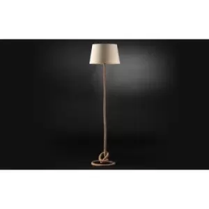Corda-Mauli Floor Lamp With Tapered Shade, Rope Design