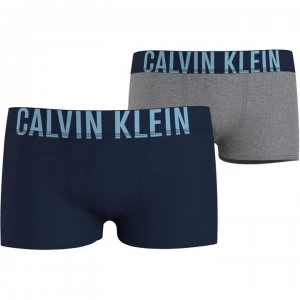 Calvin Klein 2 Pack of Trunks - Grey/Navy 0UC