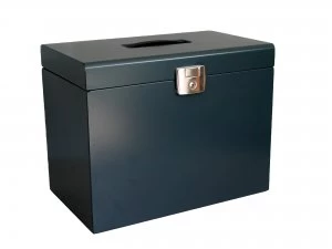 Pierre Henry A4 Traditional Metal File Box - Black