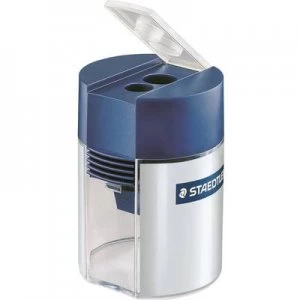 Staedtler Double hole canister sharpener 512 001 Blue-silver (fluorescent) Container type=Tin
