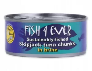 Fish 4 Ever Sustainably-Fished Skipjack Tuna Chunks in Brine 160g