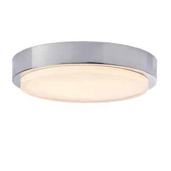 Alta Bathroom Integrated LED A Lighta 1 Light Flush Chrome Effect Plate With Clear & White Painted Glass A Light IP44