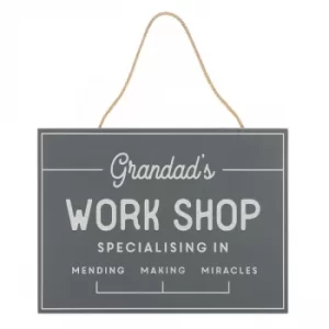 Daddy Cool Grandad's Workshop Hanging Sign