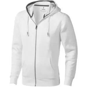 Elevate Mens Arora Hooded Full Zip Sweater (S) (White)