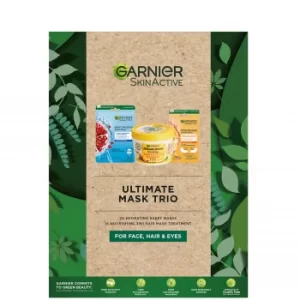 Garnier Ultimate Mask Trio for Face, Hair and Eyes (Worth £15.00)