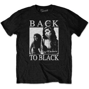 Amy Winehouse - Back to Black Unisex X-Large T-Shirt - Black