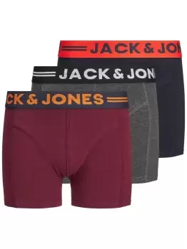 JACK & JONES Boys Logo 3-pack Trunks Men Grey