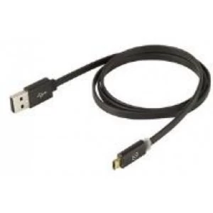 Scosche 1.8 m flatOUT LED Micro Reversible Charge and Sync Cable for Micro USB Devices Black