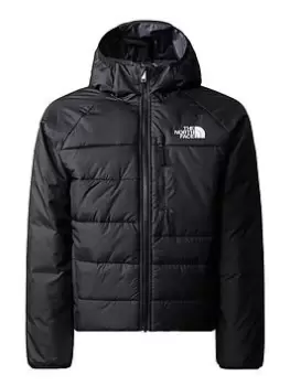 Boys, The North Face Older Boy Reversible Perrito Jacket - Black, Size XL=15-16 Years