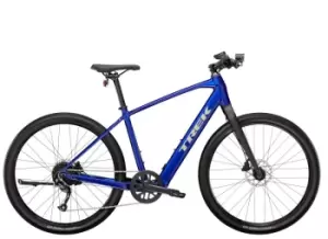 2023 Trek Dual Sport+ 2 Electric Hybrid Bike in Hex Blue