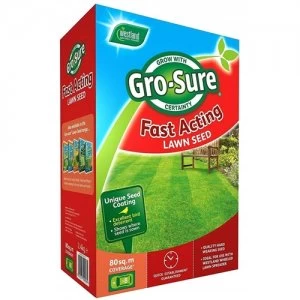 Gro-Sure Fast Acting Lawn Seed - 80m² Box