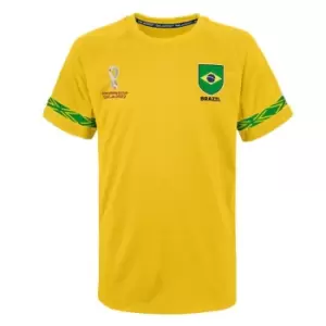 Fifa World Cup Qatar 2022 Brazil Mens T-Shirt in Yellow