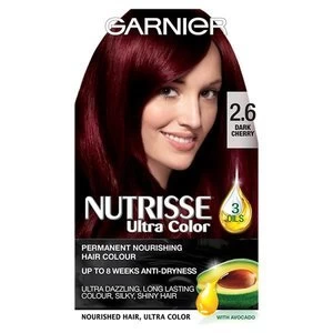Garnier Nutrisse 2.6 Dark Cherry Red Permanent Hair Dye Red