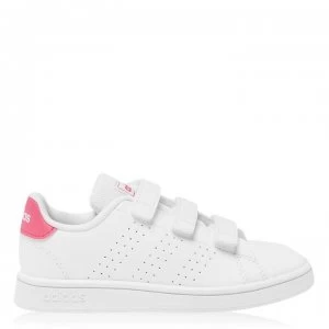 adidas adidas Advantage C Junior Girls Trainers - White/Pink