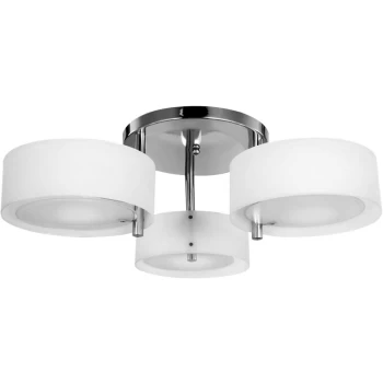 Acrylic Lamp Ceiling Light Pendant Chandelier with 3 Lights Chrome Finish - Homcom