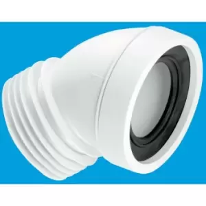 McAlpine 45° Angle Rigid WC Connector - 110mm Outlet