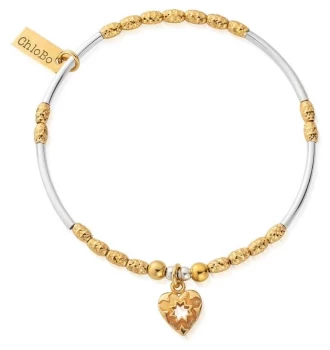 ChloBo Gold & Silver Decorated Star Heart Bracelet Jewellery