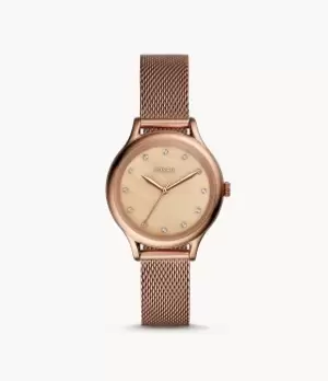 Fossil Women Laney Three-Hand Rose-Gold-Tone Stainless Steel Watch