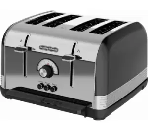 Morphy Richards 240331 Venture Retro Black Stainless Steel 4 Slice Toaster