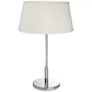 Firstlight Transition - 1 Light Table Lamp Polished Stainless Steel, Cream, E27